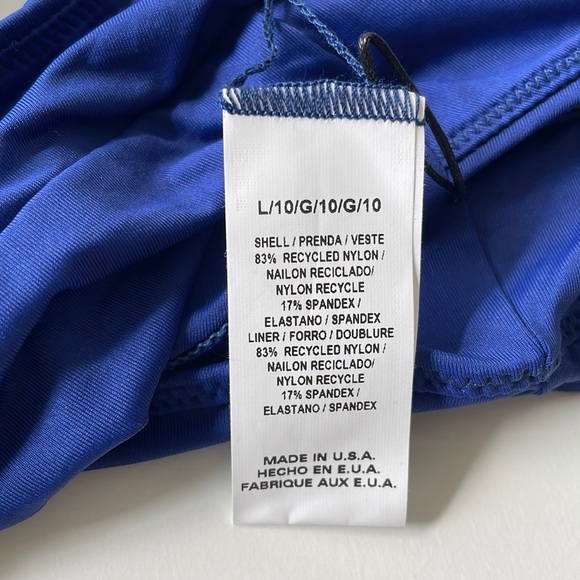 NWT Vitamin A blue high waisted EMMI swim bikini bottom size 10/ L limited ed. - Picture 4 of 12
